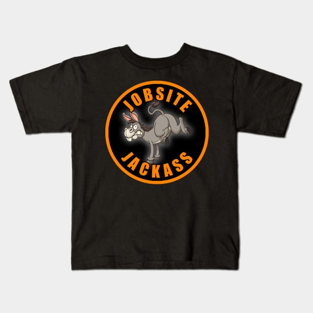 Jobsite Jackass Kids T-Shirt by  The best hard hat stickers 